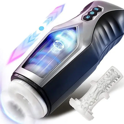 Men Automatic Sucking Masturbator Thrusting Vibration Penis Pump Trainer Cock Glans Blowjob Vacuum Stimulator Adult Male Sex Toy