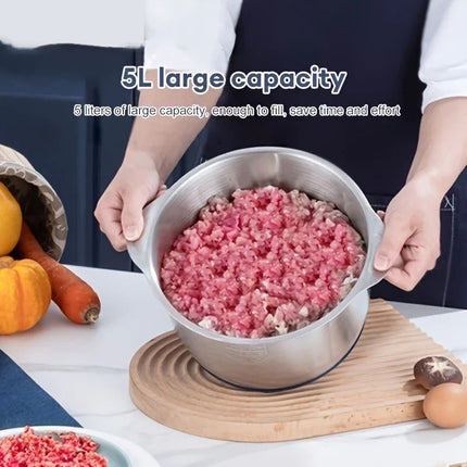 2L 3L 5L Electric Mincer Grinder 304 Stainless Steel Multifunctional Vegetable Slicer Chopper Meat Processor 220V EU Plug