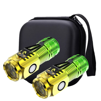 Mini Portable High Brightness 3 LED Flashlight Rechargeable Power Display Multifunctional Mini Outdoor Light Use Fishing Camping
