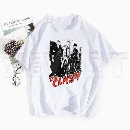 London Calling The Clash Album Ulzzang T Shirts Spring Tops Tees Men Women Short Sleeve Casual T Shirt