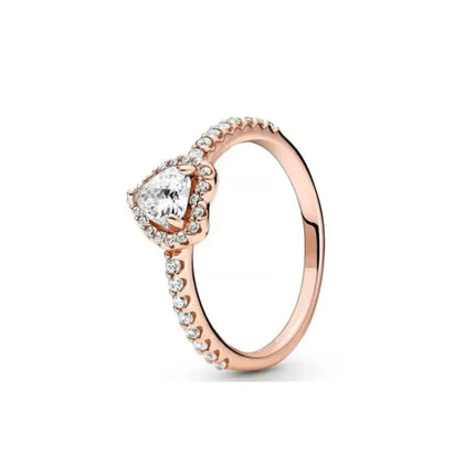 2025 Wholesale Rose Gold Color Spring Daisy Flower Ring Rings Size 6 7 8 9 For 925 Sterling Silver Jewelry