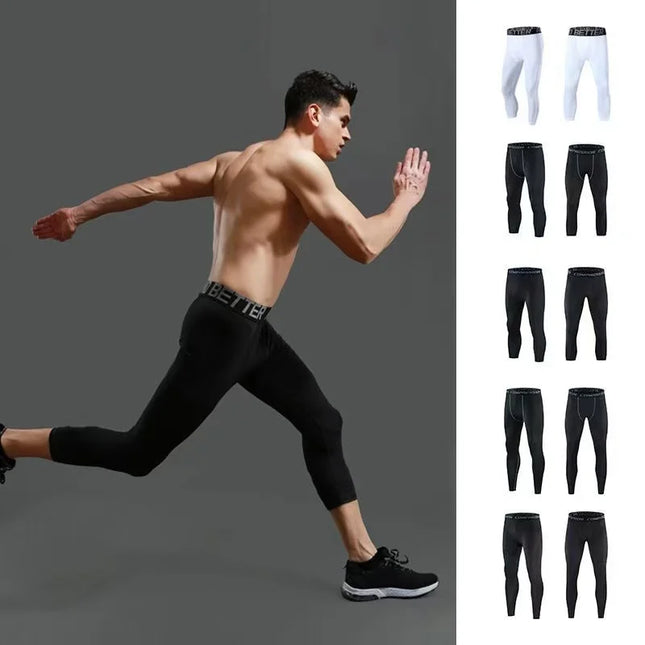 New Mens Compression Pants Shaperwear Tights Cool Dry Leggings Sports Baselayer Running Athletic Workout Underwear Active Shorts