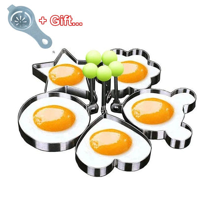 Stainless Steel Fried Egg Egg Mold Steel Fried Cooking Tools Kitchen Accessories Tools Kitchen Steel Egg Egg Shaper Omelette Mol