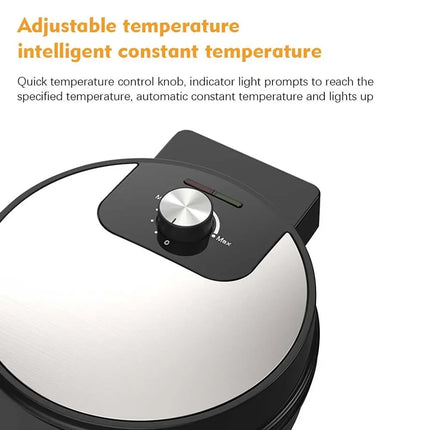 220V Household DIY Ice Cream Cone Machine, Breakfast Crisp Reel Machine 1000W Electric Cake Pan Pancake Machine