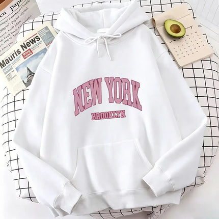 2026 Graphic Hoodies New York Brooklyn Print Hoodies Spring Autumn Winter Casual Hoodies Sweatshirts Men Women Tops