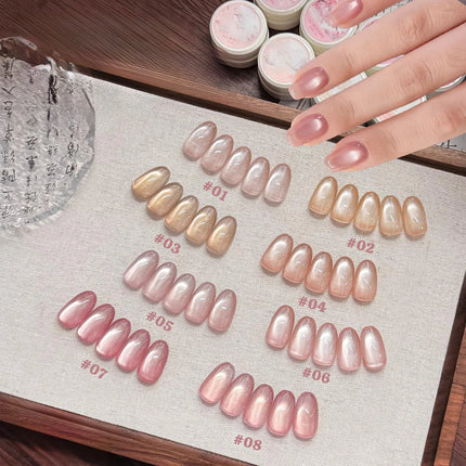 WS 10ml Light Flow Cat Magnetic Gel Nail Polish for Whitening in Autumn And Winter Semi Permanent Gel Manicure DIY Nail Art