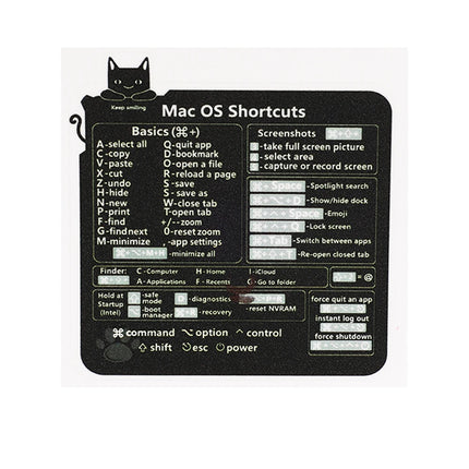New Computer Keyboard Shortcut Reference Sticker Adhesive for PC Laptop Macbook Desk PS Word Excel Clear Shortcut Key Stickers