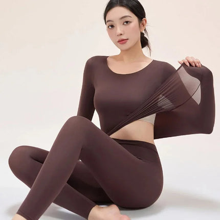 2026 Winter Women Thermal Underwear Seamless Comfortable Long Sleeve Thermal Underwear Ultra-thin Autumn Clothes Pants Base Set