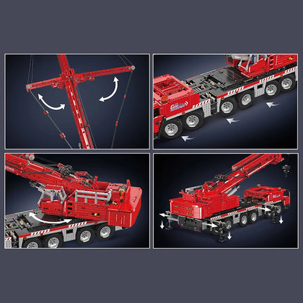 Mould King 17065 Technical Car Toys The Red Grove GMK Crane Building Block Enginerring Truck Brick Set Kids Christmas Gift