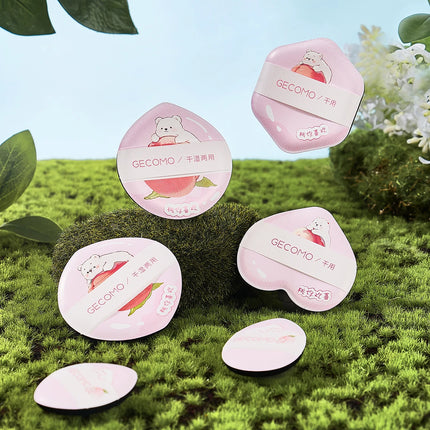 GECOMO 8 PCS Peach Powder puff Series Super Soft Wet And Dry Dual-use Skin-friendly Makeup Sponge