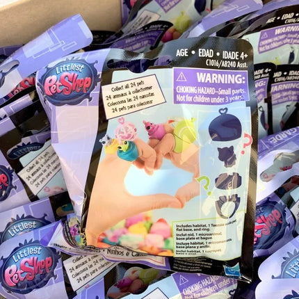 Hasbro Littlest Pet Shop LPS Blind Box Toy Cute Big Eyes Cat Dog Rabbit Model Pendant Animal Doll Mystery Box Toy Children Gift