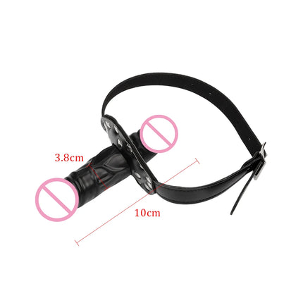 Double-Ended Mouth Gag Strapon Dildo Plug Bdsm Bondage Deep Throat Penis Harness Erotic Product Sex Toys for Couples Adult Games