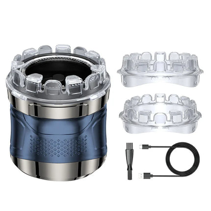 Solimpia Electric Shaver 6 Blade for Men Portable Magnetic Charging Bald Head Trimmer Multi-Functional Shaving Machine 2-pcs Set