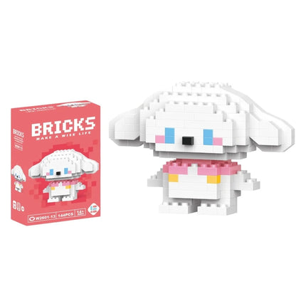 99 style SANRIO Hello Kitty Building Blocks Cartoon Figures Kuromi Bricks My Melody Children's Assembly Toys Cinnamoroll Gift