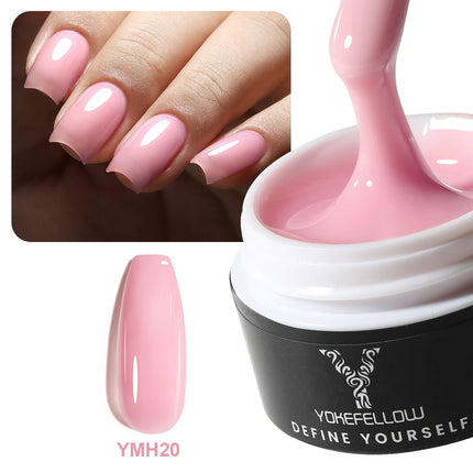 NEW YOKEFELLOW Builder Gel Nail Polish 15g Jelly Blue Hard Gel HEMA TPO Free Extension Gel Colorful Builer Varnish For Nail DIY