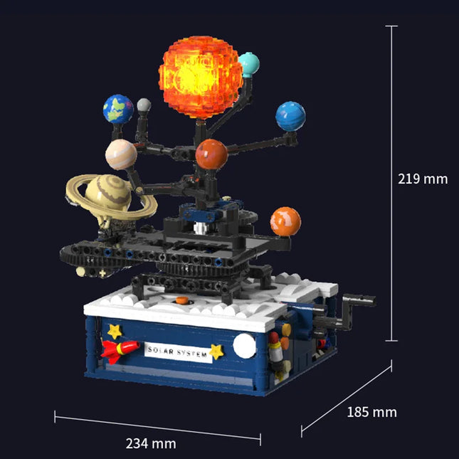 1024 Piece Bricks Solar System Nine Planets Set Technical Model Building Blocks Boy Birthday Present Kids Gifts Toys