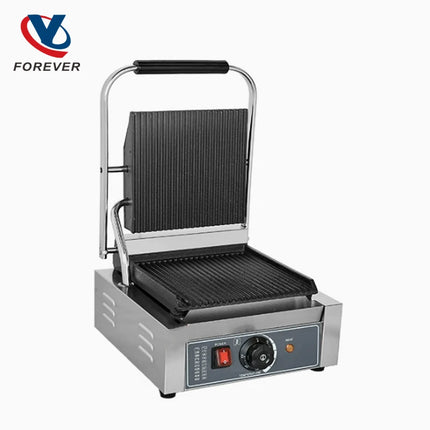 Electric Pressure Plate Grill Commercial Hot Plate Double-sided Pressing Grill Sandwich Steak Hamburger Maker Panini Machine