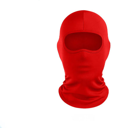 Kids' Full Face Mask High Stretch Ice Silk Balaclava Summer Outdoor Breathable Single-hole Solid Color Sun Protection Head Cover