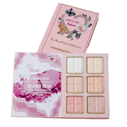 5-Layer Folding Eyeshadow Palette Book Shaped Portable Eye Shadow Palette Easy Apply Long-Lasting Makeup Palette Book Blush