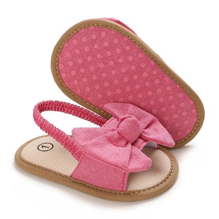 Infant Non-Slip First Walkers Footwear 0-18 Months Baby Girls Sweet Flowers Sandals Summer Soft Sole Flat Princess Dress Shoes