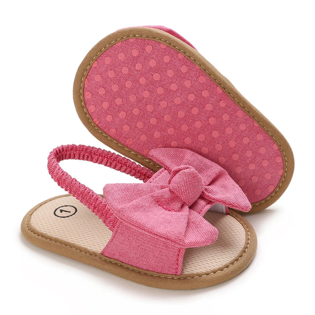 Infant Non-Slip First Walkers Footwear 0-18 Months Baby Girls Sweet Flowers Sandals Summer Soft Sole Flat Princess Dress Shoes