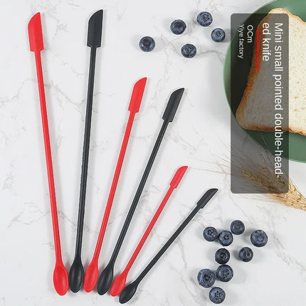 Spatula Cosmetics Digging Spoon Mini Silicone Double-headed Small Sharp Scraper Butter Jam Scraping Spoon 3-piece Set Scraping