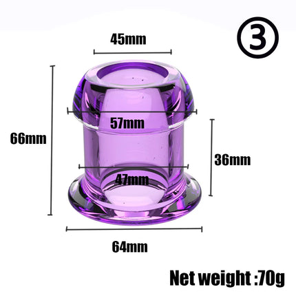 Hollow Anal Plug with Removable Cap Silicone Tunnel Butt Plug Anal Dilator Stretching Adult Sex Toy for Men Women Gay Fetish