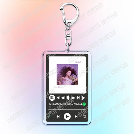 Hot Music Keychains Running Up That Hill (A Deal with God) End of Beginning Kate Bush Djo Song Keying Jewelry Fans Friends Gifts