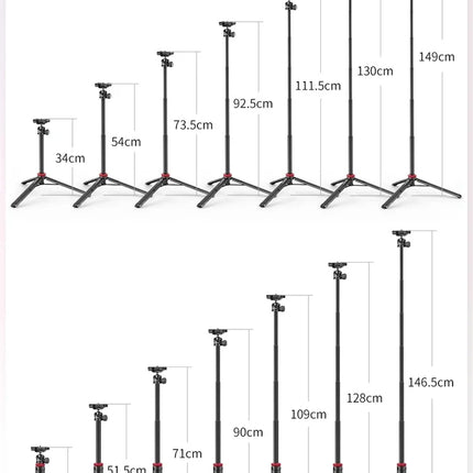 Ulanzi MT-44 1.46M Extend Selfie Stick Tripods Tripod With phone Clamp For Cameras Cellphone Samsung iPhone Huawei Xiaomi Stand