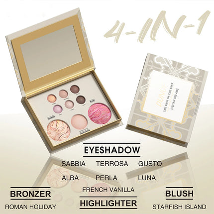 All-in-one Makeup Palette with Eye Shadow, Contouring, Blush, Highlighter, and Eyelid Brightening in One; Versatile Makeup