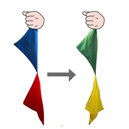 Color Changing Linked Silk Magic Trick Change Color Silk Scarf For Magic Trick By Mr. Magic Joke Props Tools 22cm*22cm E3117