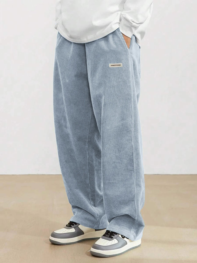 Men's Casual Pants Loose Pants Corduroy Breathable Loose Outdoor Pants Fashionable Design Jogging Pants 2026 New Casual Pants