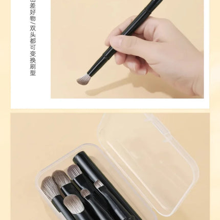 6pcs/box Mini Makeup Brush Set Professional Portable Foundation Concealer Eyeshadow Powder Blush Brush Beauty Makeup Tools