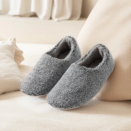 Women Plush Slippers Bedroom House Shoes Comfortable Closed Back Indoor Slippers Non-Slip Fuzzy Home Slippers for Indoor Outdoor