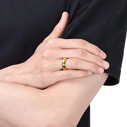 Stainless Steel Jewelry Punk Magic Power Ring with Elvish Letters Fantasy Wizard Style Unisex Multicolor Sizes 5-13