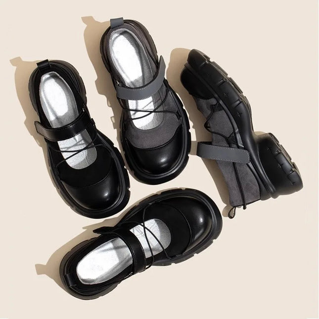 Retro Woman Shoes Casual Female Sneakers Clogs Platform Flats Modis All-Match Creepers Summer Cross Dress 2025 New Mary Janes Ru