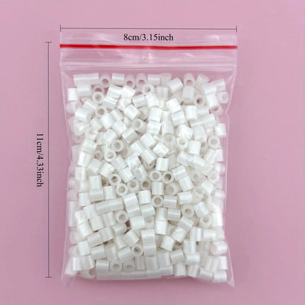5mm 1000PCS Black, White, Gray, Transparent Color, Complementary Color Set, Hama Bead Iron Fuse Bead DIY Puzzle Pixel Art Gift