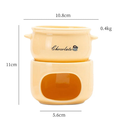 Ceramic Chocolate Melting Pot Heater Household Constant Temperature Mini Ice Cream And Cheese Melting Machine,With Candle Warm
