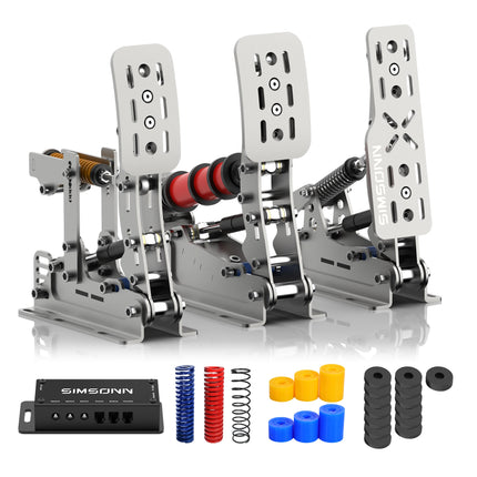 SIMSONN Plus X Simracing Pedals Silver Sim Racing Simulator Pedal Support VAM and VAM RPO HE Hydraulic Pedal for PC Cockpit