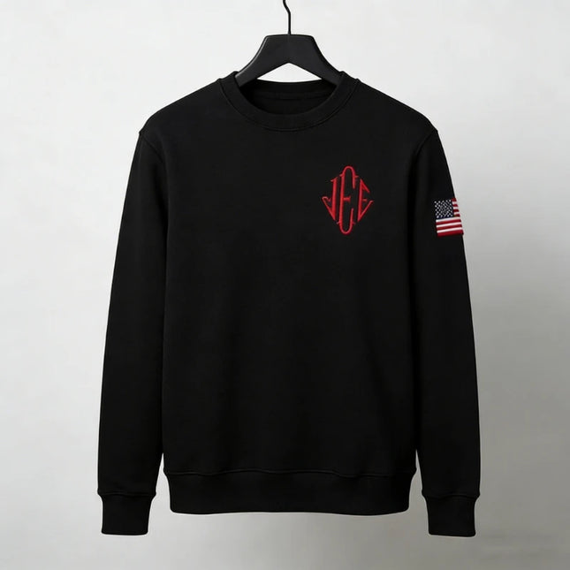 Jeffrey Epstein Iee US Sleeve Autumn and Winter Sweatshirt Monogram Crewneck Embroidered Long Sleeve Funny Sweatshirt Men's Gift
