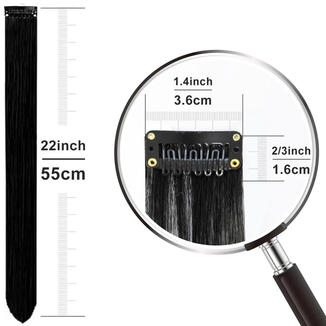 10 Pcs Hanging Ear Dyeing Color Clips Hair Extensions Chemical Fiber Synthetic Wigs Traceless Hair Extensions