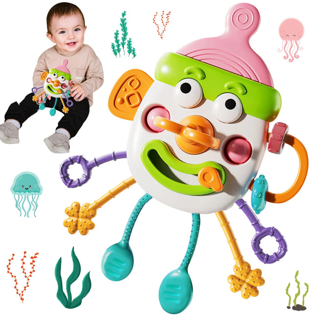 Bottle Handheld Ball Toy, Children's Six in One Early Education Enlightenment Toy, Christmas and Thanksgiving Gift, Random Color