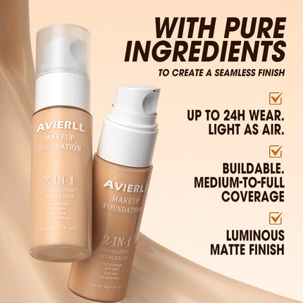 Moisturizing foundation, concealer, waterproof face makeup base, suitable for women's makeup, Halloween gift