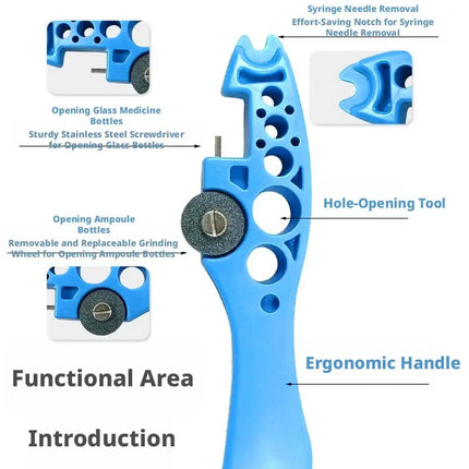 1Pc Nurse Ampoule Bottle Opener Creative Handle Cutting Device Medical Grinding Wheel Bottle Breaker Medical Tool