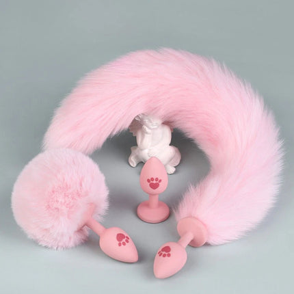 Cat Paw Anal Plug Adult Couple Games Butt Plug Erotic Product Penetration Anal Toy with Hairball Fox Tail Sex Toys for Men Women