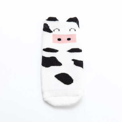 1 Pair Winter Cute Animal Anti-slip Socks For Baby Boys Warm Socks For Baby Girls Newborn 0 to 24M Super Thicken Terry Socks In
