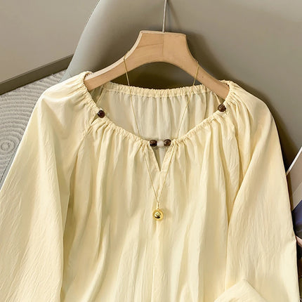 Plus Size Loose Shirts Women Spring Summer 2025 New Casual Tops Oversized Blouses Fashion Long Sleeve Blouses Women L-4XL