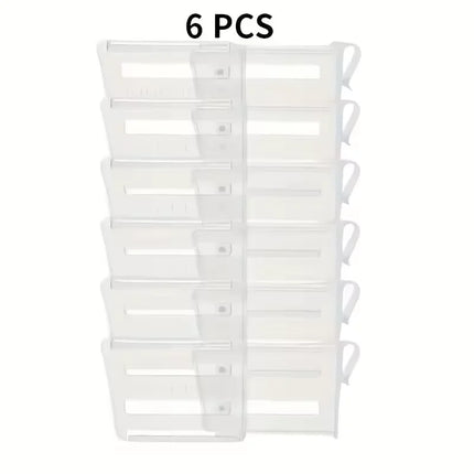 6/12pcs Refrigerator Storage Divider Side Door Storage Partition Expandable Baffle Dividers Kitchen Bottle Shelf Organizer