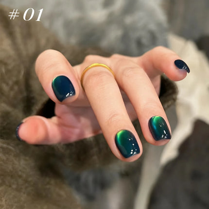 12ml 1-21pcs 2026 New Brown Gold Glass Bead Cat Eye Gel Nail Polish Black Red Magnet Cat Eye Gel Polish Gold Nails Nail Art