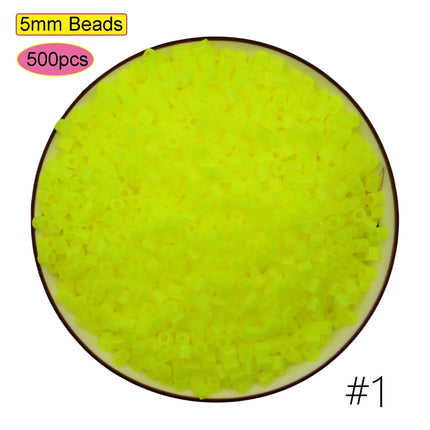 DIY Plastic 5mm Perler Hama Beads Fuse Beads Toys Eco-friendly Material Pegboard Iron Pixel Puzzle Birthday Gift for Boys Girls
